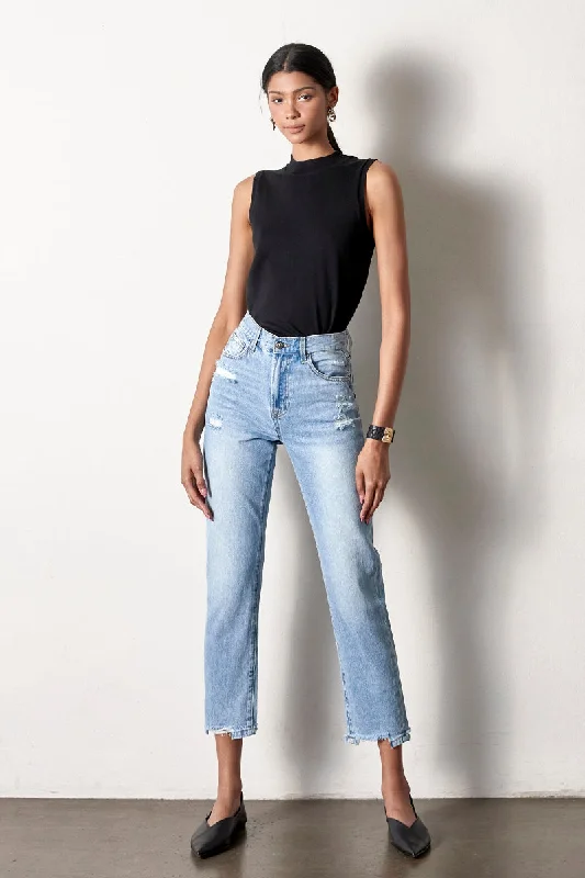 High Rise Girlfriend Jeans