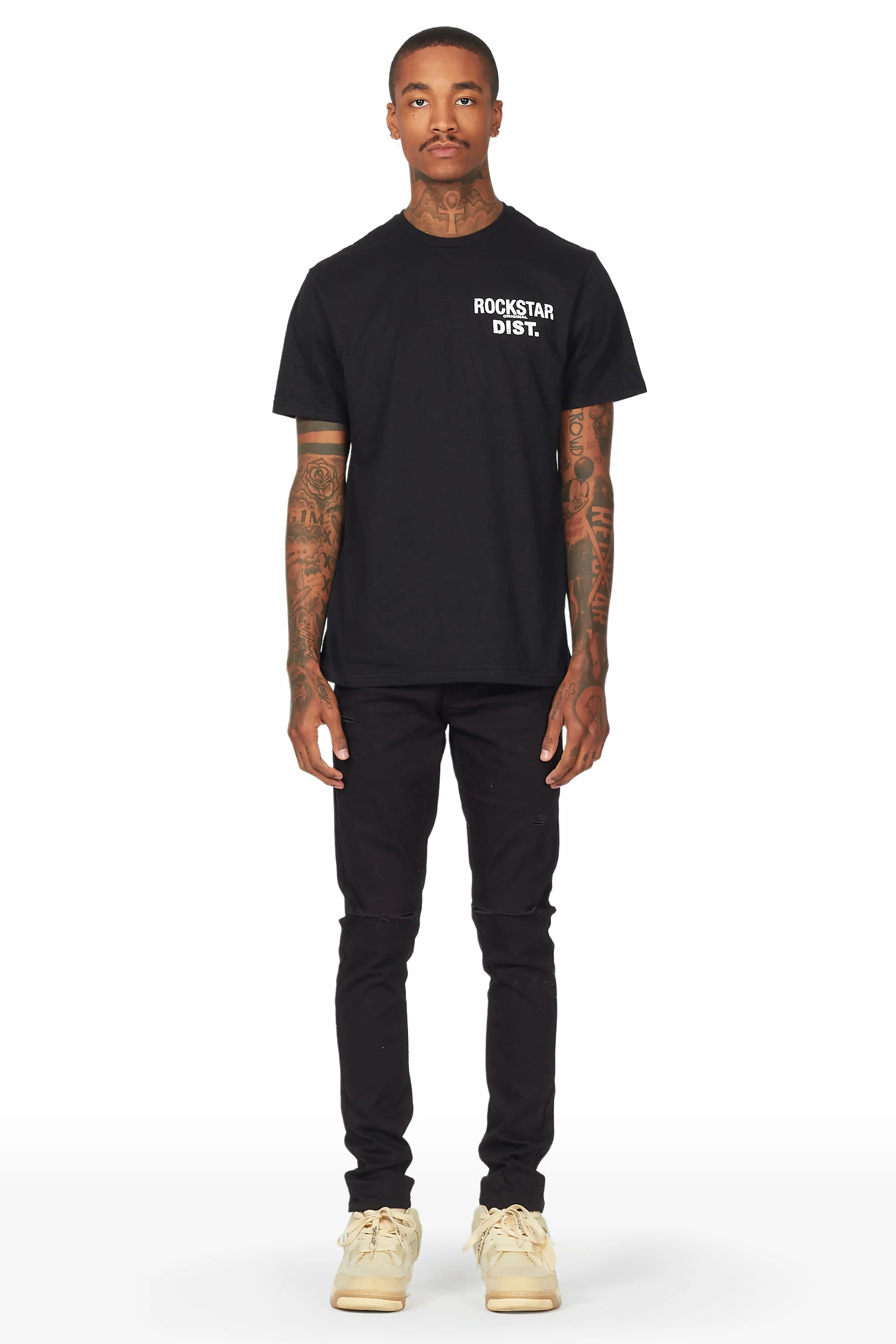 Lake Black/White T-Shirt/Slim Fit Jean Bundle