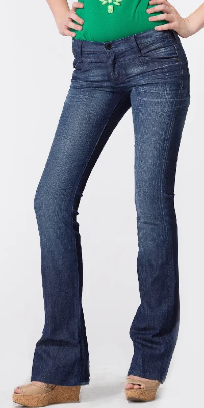 Indigo Wash Faded Bootcut Jeans