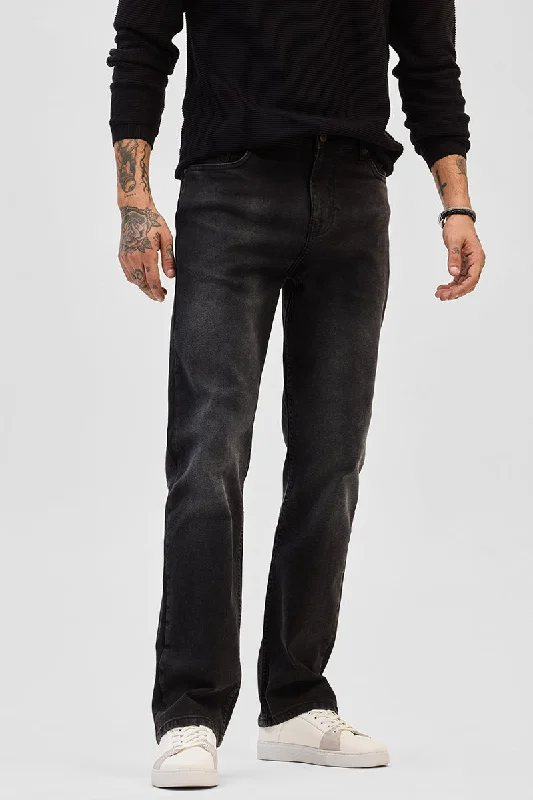 Black Straight Fit Jeans