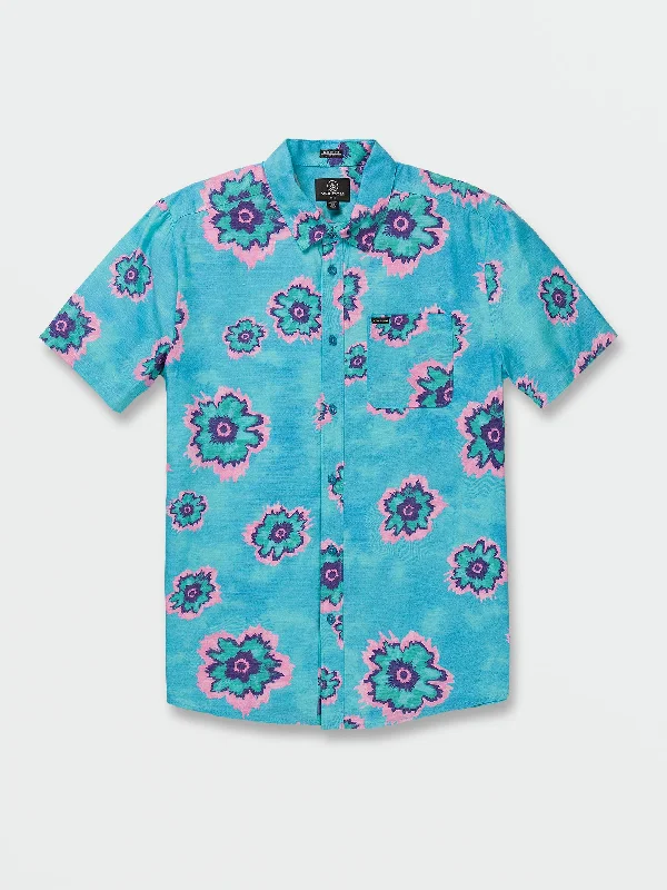 Medal Petal Short Sleeve Shirt - Maliblue