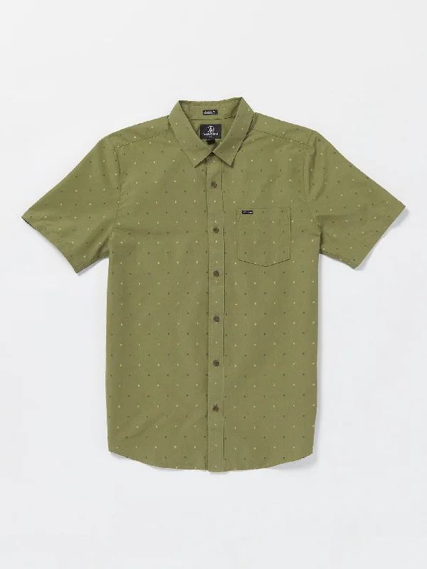 Hone Stone Woven Short Sleeve Shirt - Thyme Green