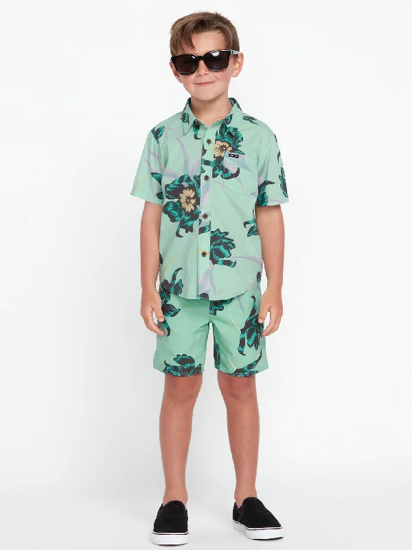 Little Boys Island Time Short Sleeve Shirt - Ice