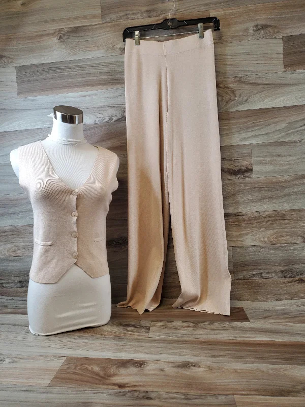 Pants Set 2pc By Pink Rose In Tan, Size: S