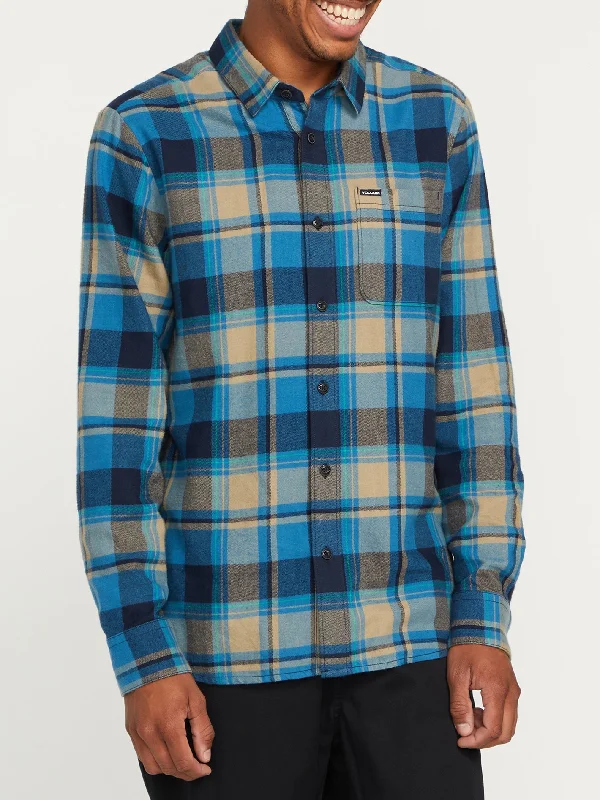 Caden Plaid Long Sleeve Shirt - Navy