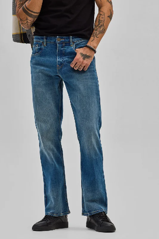 Blue Bootcut Jeans