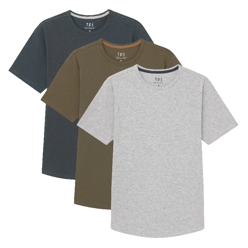 Organic Crew Neck T-Shirt 3 Pack / High Line Hues