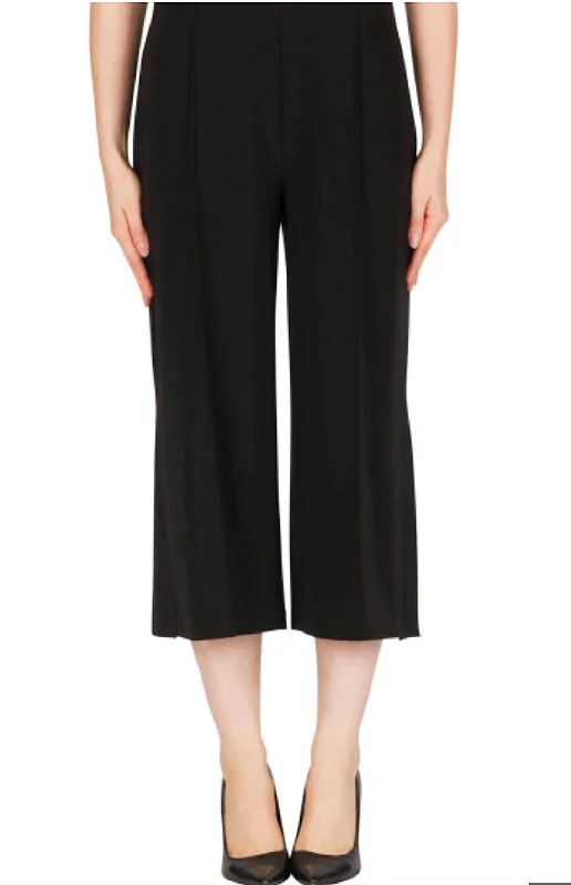 Joseph Ribkoff Black Mesh Capri Pants