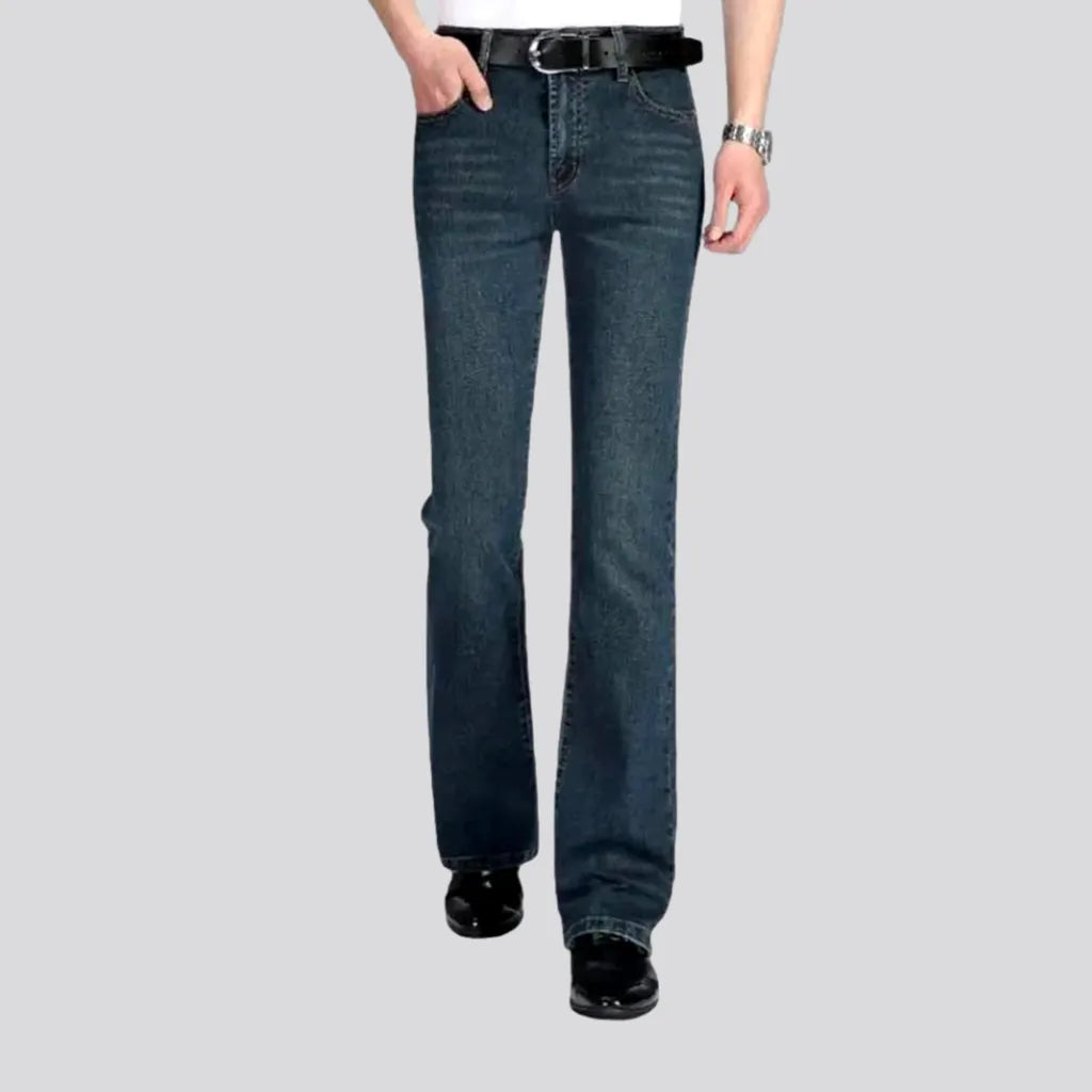 Stonewashed men's street jeans