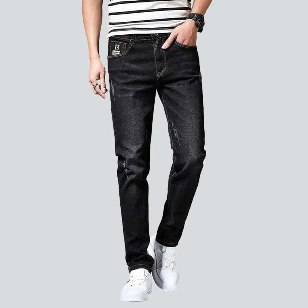 Casual slim fit men's jeans