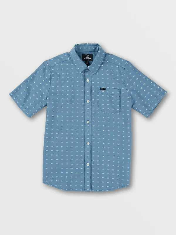 Big Boys Stone Mags Short Sleeve Shirt - Slate Blue