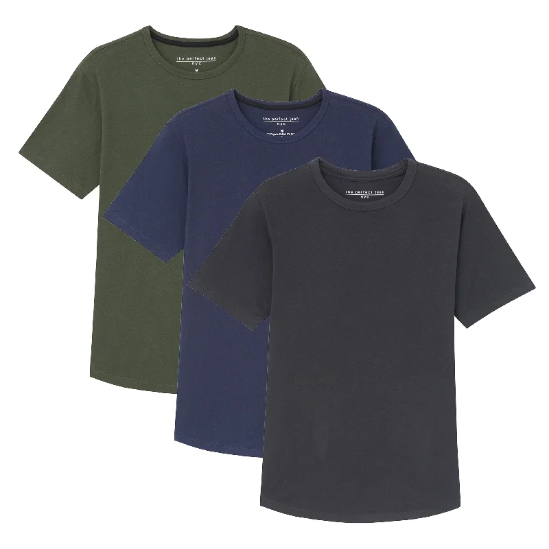 Organic Crew Neck T-Shirt 3 Pack / Tactical