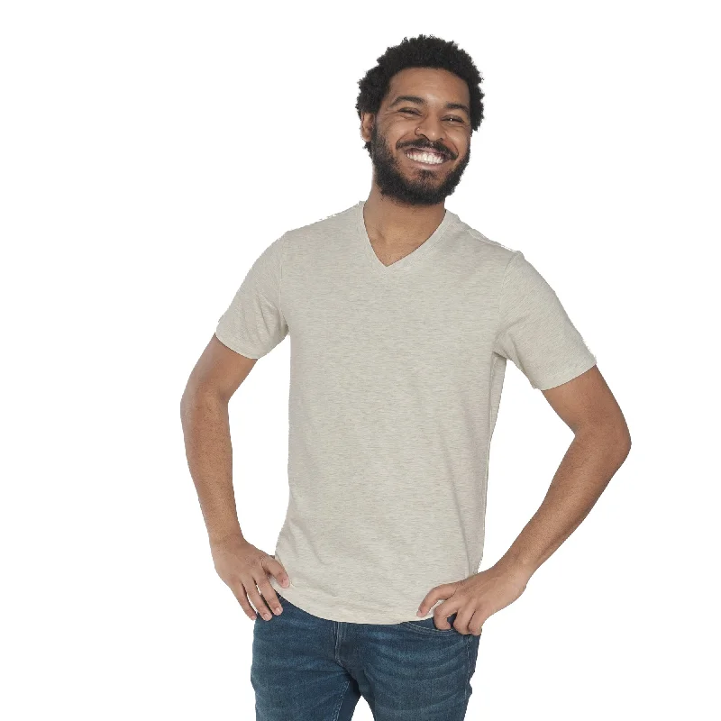 Organic V-Neck T-Shirt / Oatmeal Heather