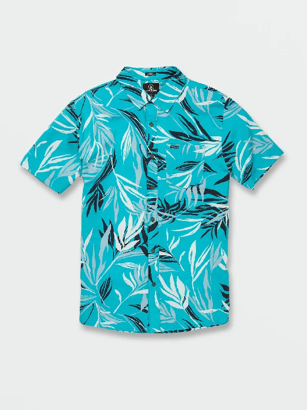 Bleeding Leaf Short Sleeve Shirt - Electric Blue