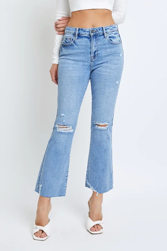 Hidden Jeans Happi Distressed Cropped Flare