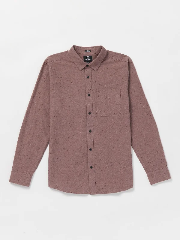 Date Knight Long Sleeve Shirt - Bordeaux Brown