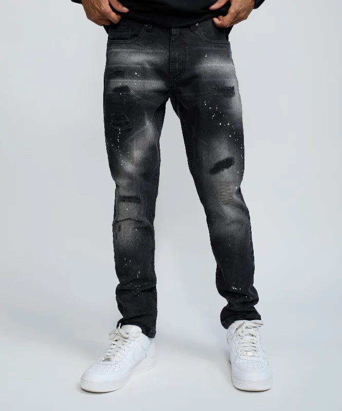 Montecito Ripped Detail Black Denim Jeans