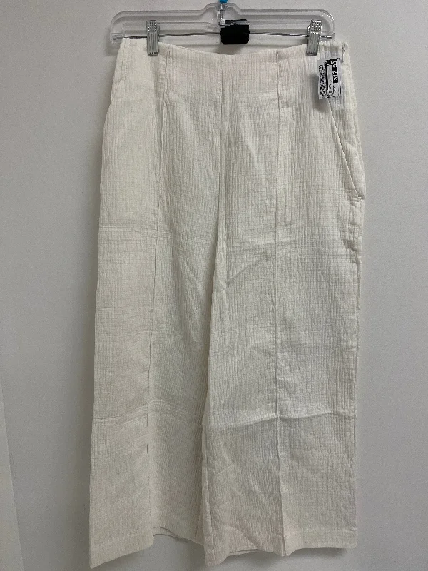 Pants Linen By Maeve In White, Size: 8