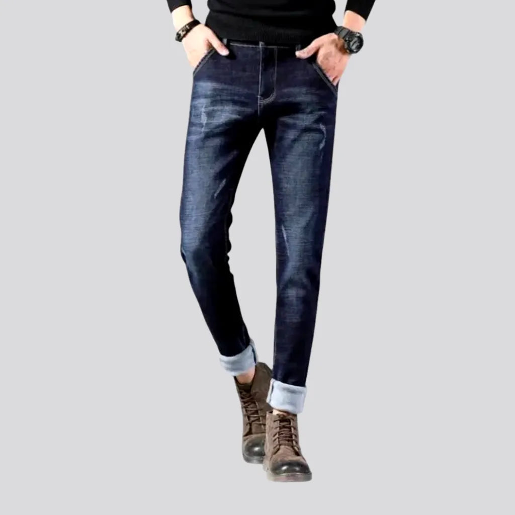 Stretchable slim-fit men's jeans