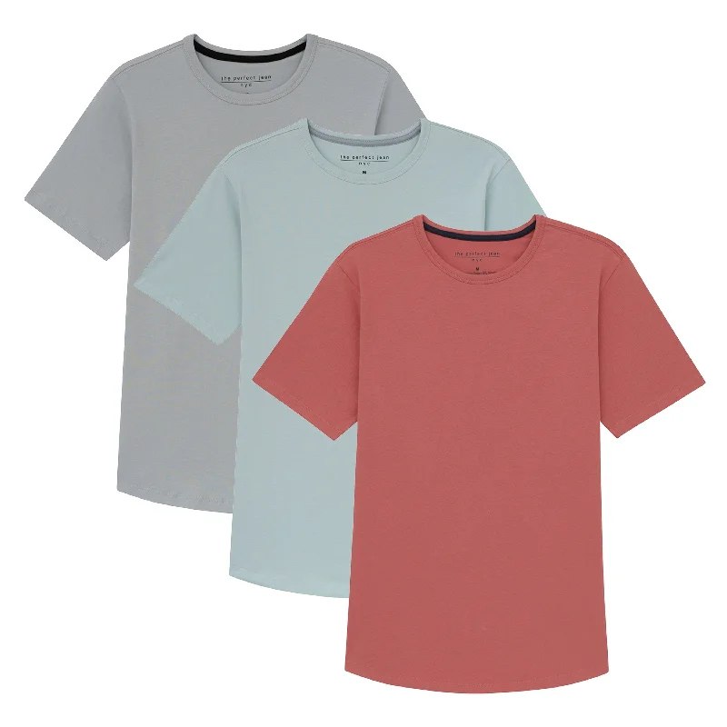 Organic Crew Neck T-Shirt 3 Pack / Seaside Sundown