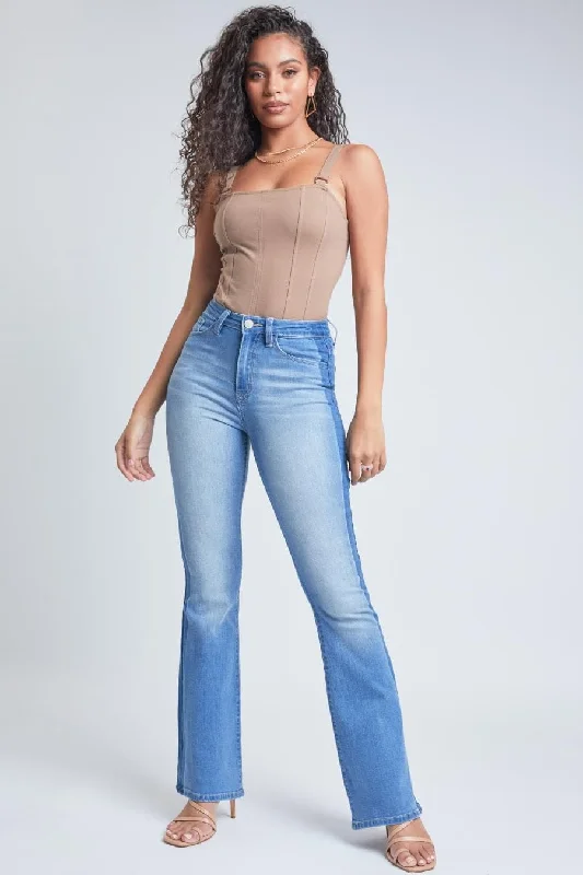 Women's  Flare Jeans With Shadow Side Panel