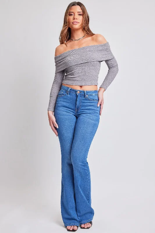 Women's Essential Hyperdenim  Flare Jeans - Long & Regular Inseam