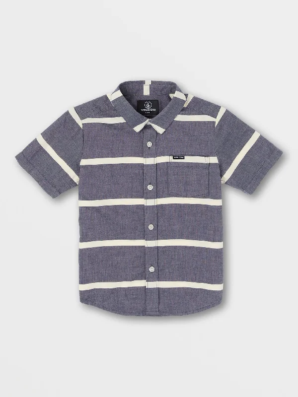 Little Boys Stone Stagger Short Sleeve Shirt - Marina Blue