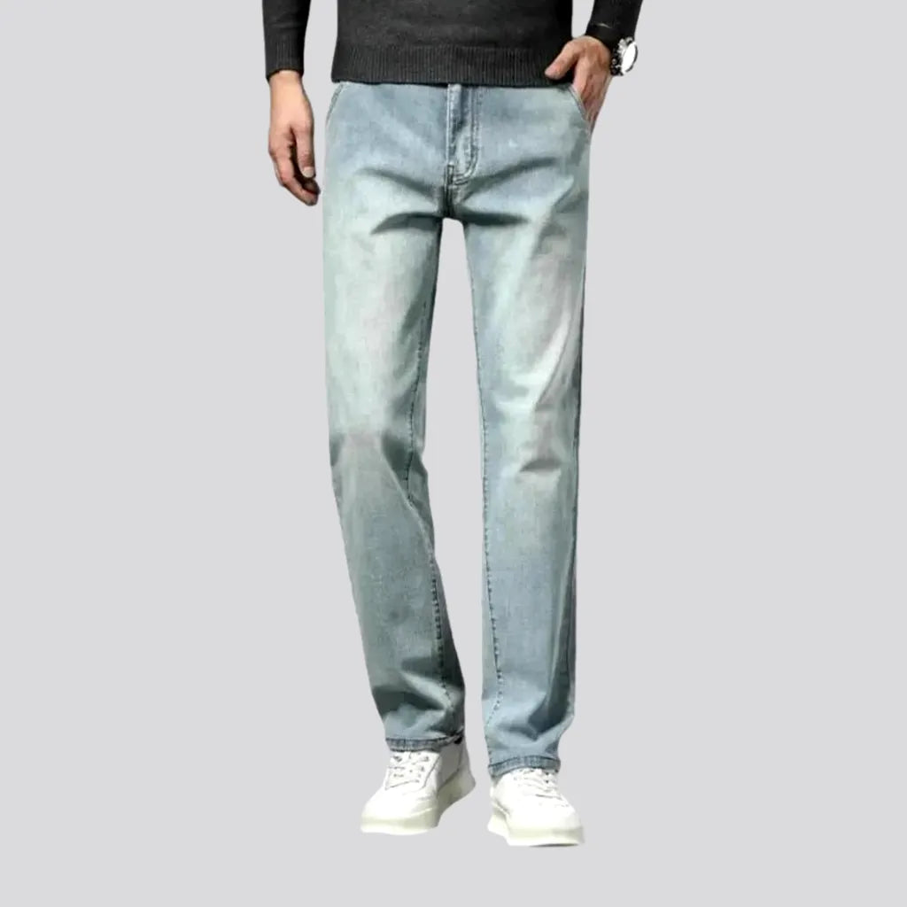 High-rise casual men's jeans