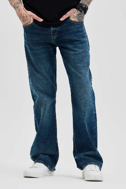 Dark Blue Bootcut Jeans