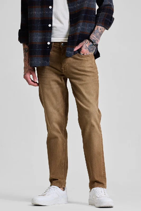 Light Brown Slim Fit Jeans