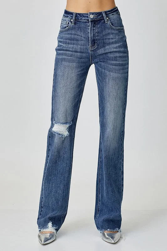 Long Inseam Dark Wash Jeans