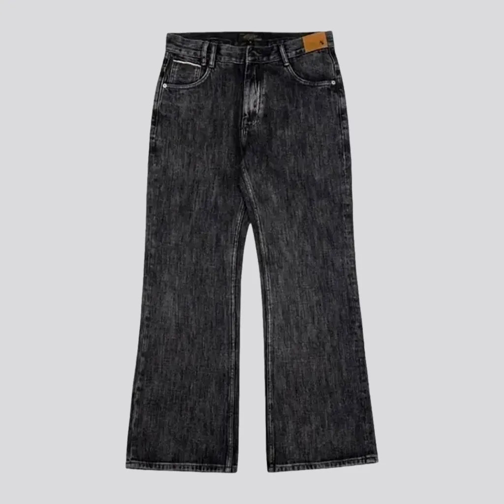 Fashionable loose selvedge men's jeans