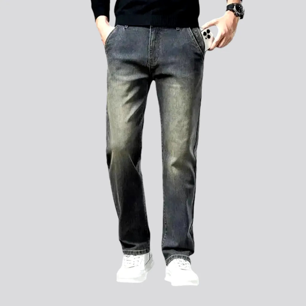 Vintage style straight-leg men's jeans