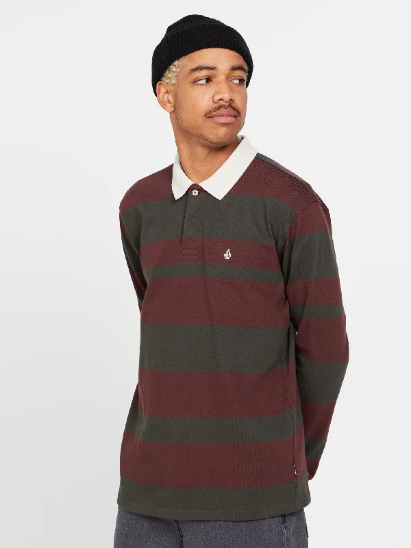 Sumpter Polo Long Sleeve Shirt - Mahogany