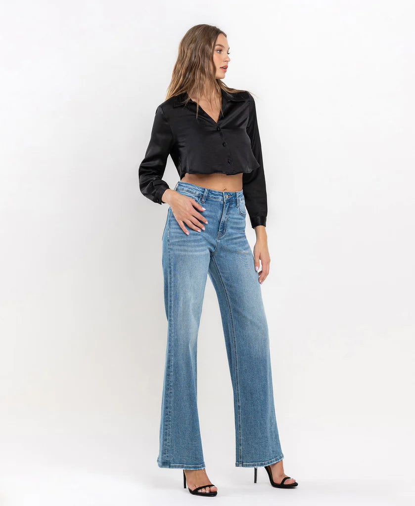 Vervet Righteously - High Rise Wide Leg Jeans