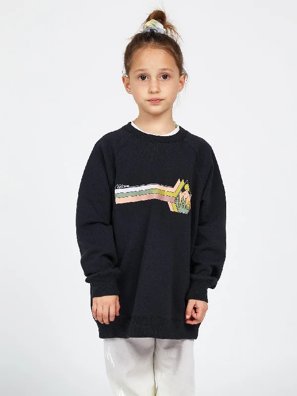 Girls Truly Stokin Boyfriend Sweatshirt - Black