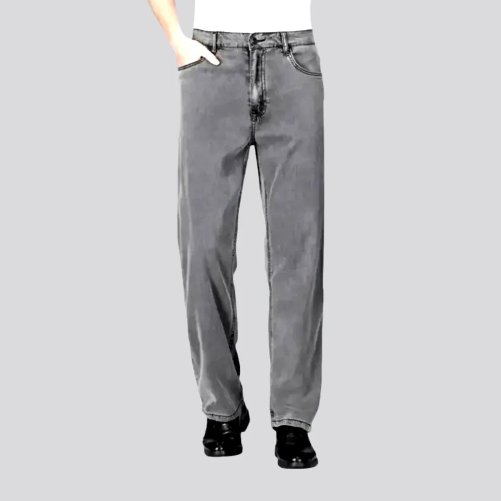 Grey men's soft jeans