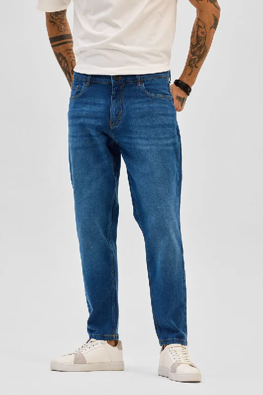 Blue Tapered Fit Jeans