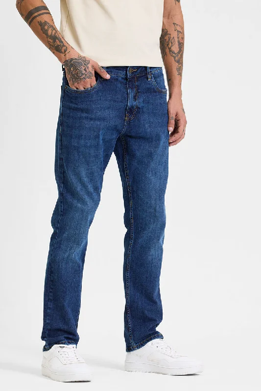 Dark Blue Regular Fit Jeans