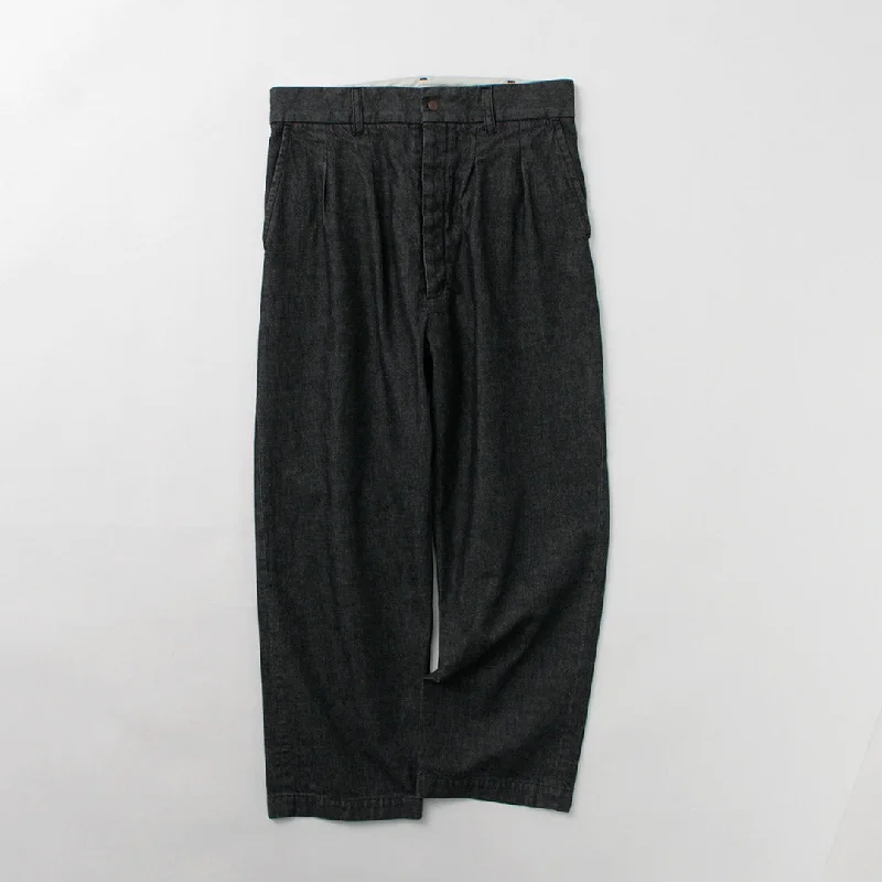 FUJITO / 2 Tuck Trousers Light Ounce Denim