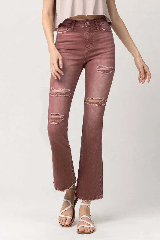 High rise boot cut jeans