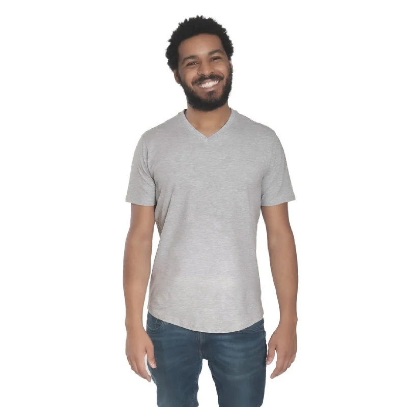 Organic V-Neck T-Shirt / Heather Grey