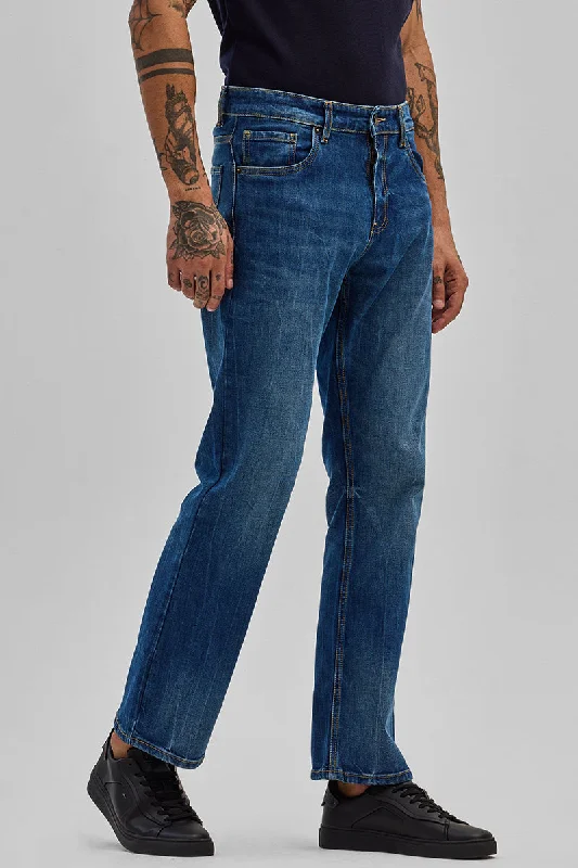 Dark Blue Bootcut Jeans