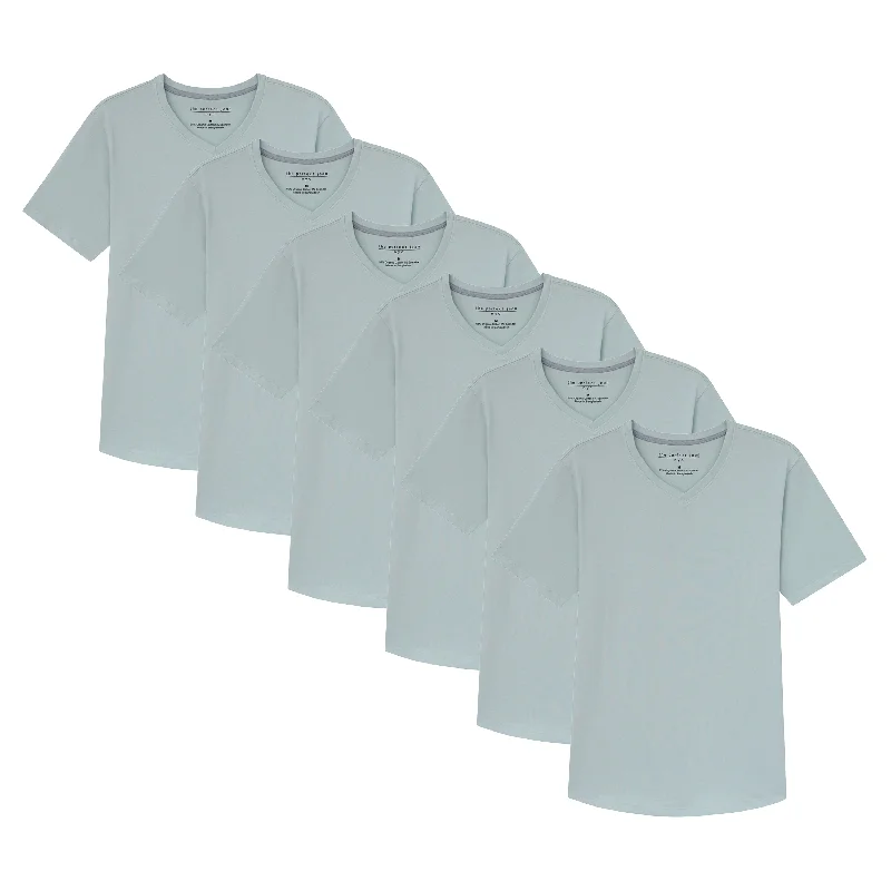 Organic V-Neck T-Shirt 6 Pack / Mint