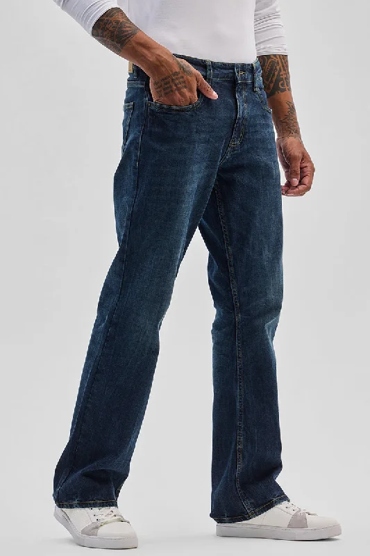 Dark Blue Bootcut Jeans