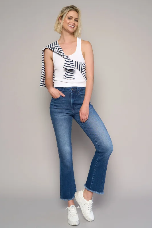 Monday Morning High Rise Crop Boot Jeans