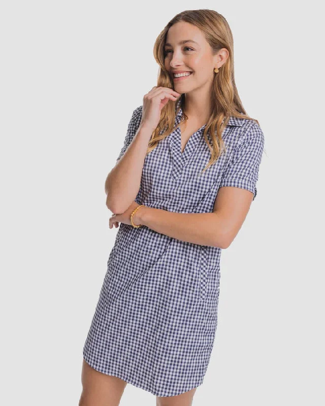 Southern Tide Kamryn Brrr Intercoastal Gingham Dress