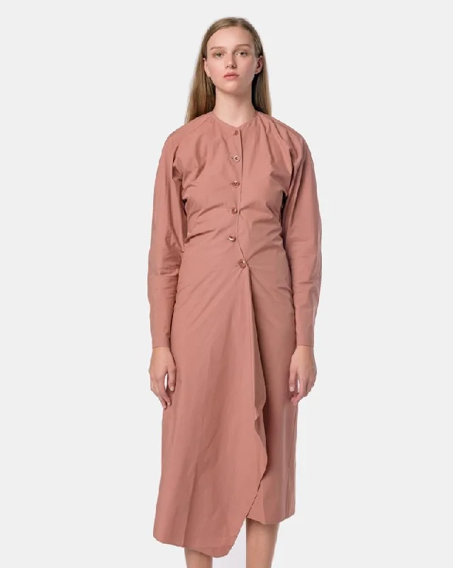 Shirt Dress in Dusty Pink