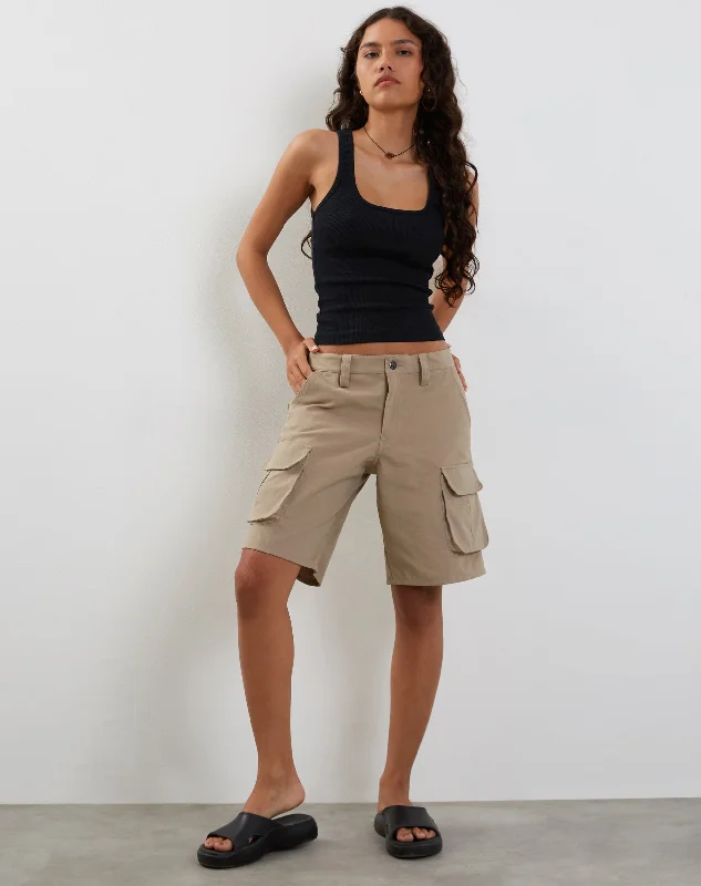 Saito Longline Cargo Short in Stone