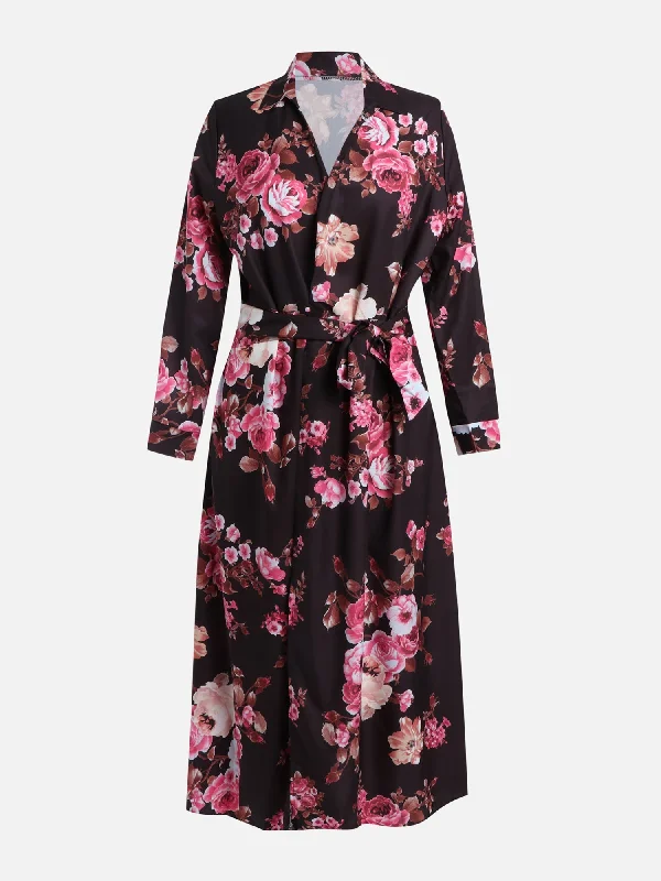 Floral Print Wrap Dress